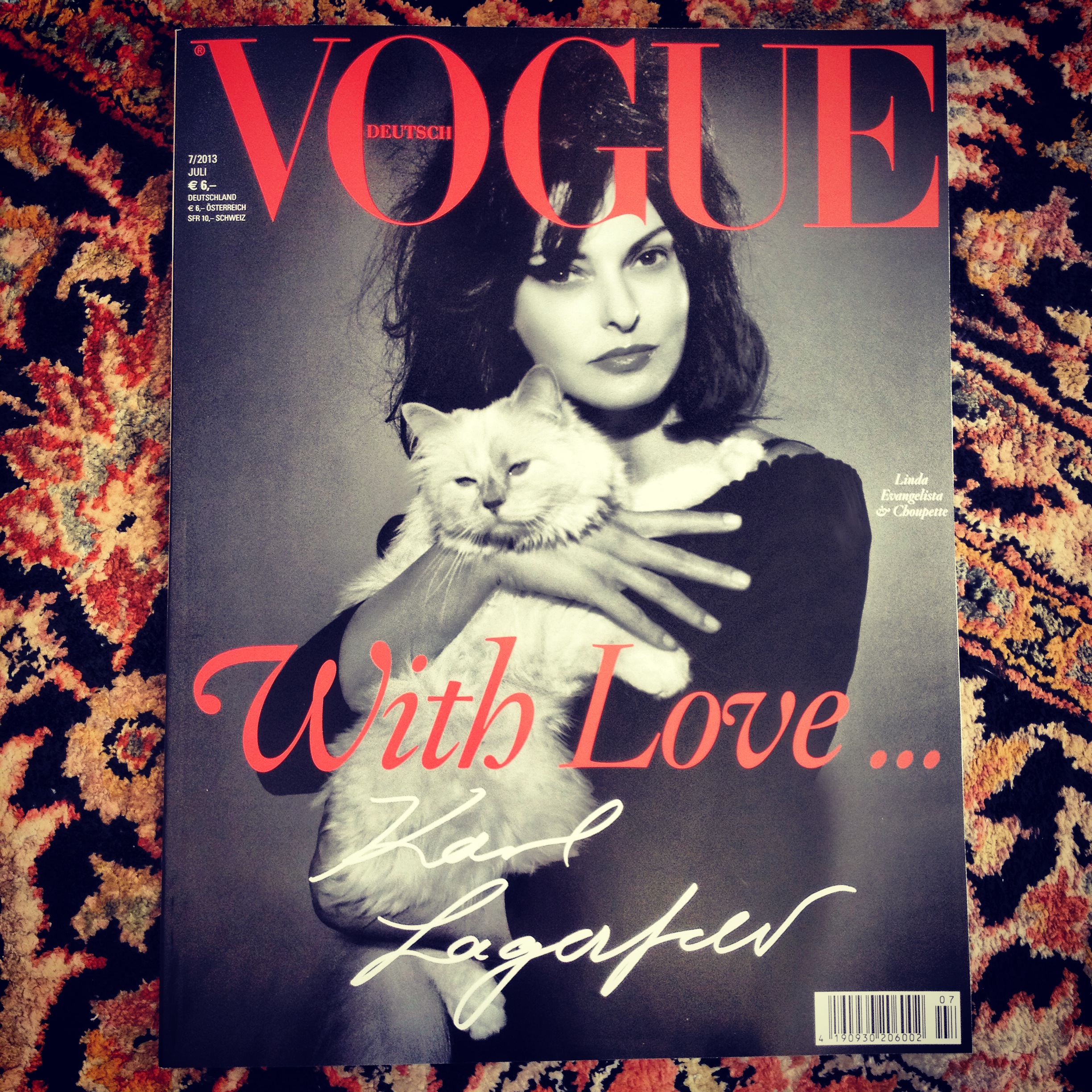 German Vogue Choupette, the cat cover star! (and other catty things) La Pulcinella